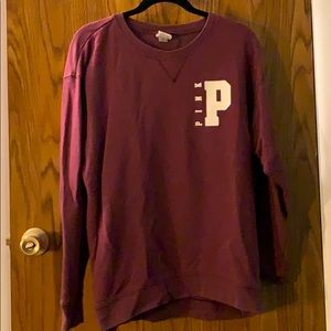 PINK Maroon Pullover sweatshirt